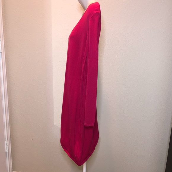 Susan Graver - Red, Asymmetrical Sweater - Picture 2 of 6